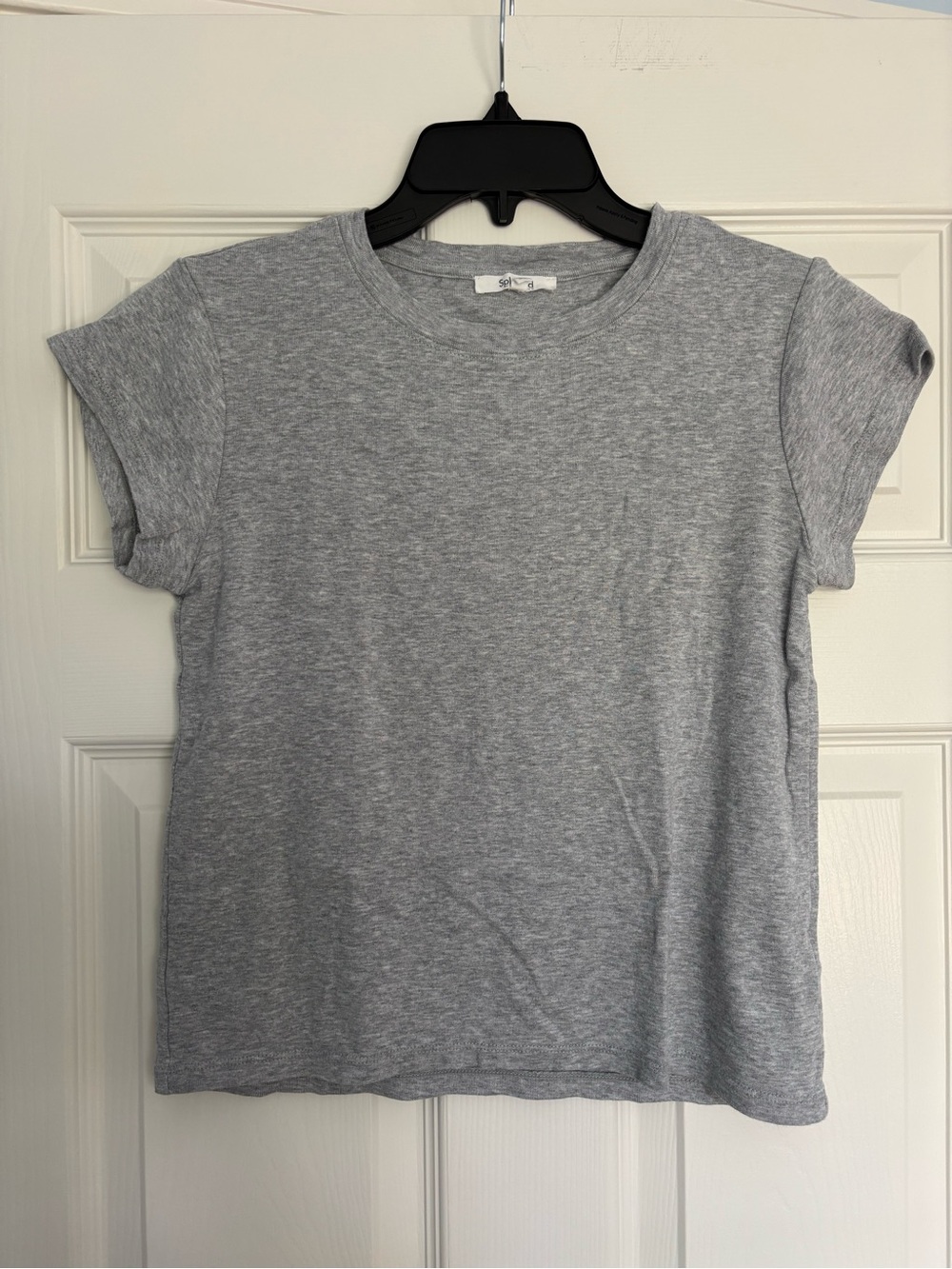 Splendid Heather Gray Short Sleeve Crew Tee